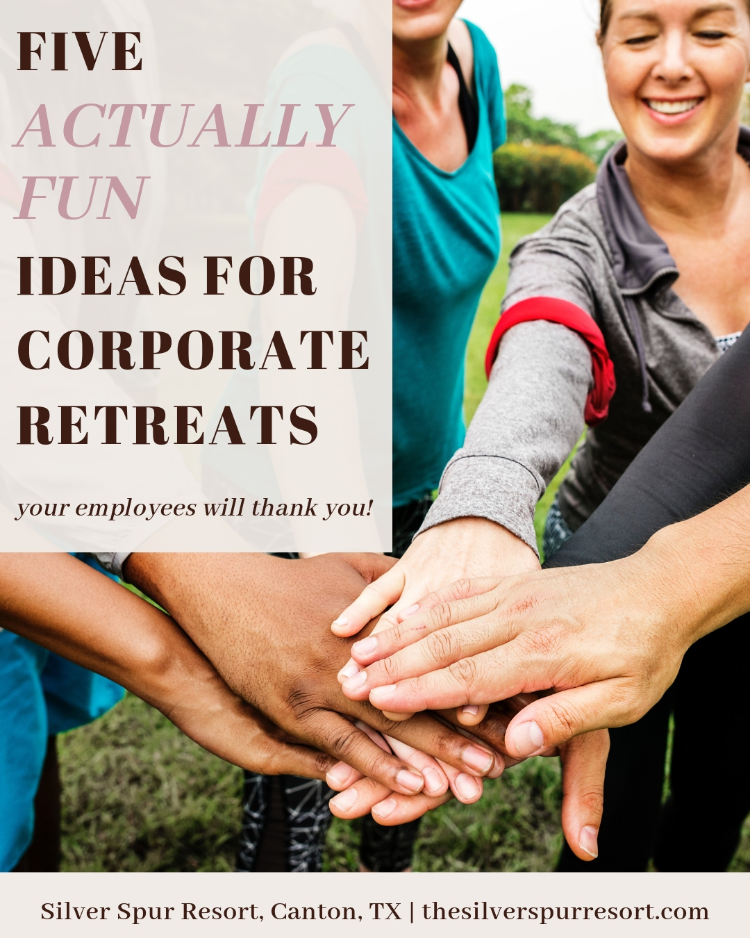 Five (Actually Fun) Ideas for Corporate Retreats | Silver Spur Resort, Canton, Texas
