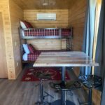 inside camping cabin