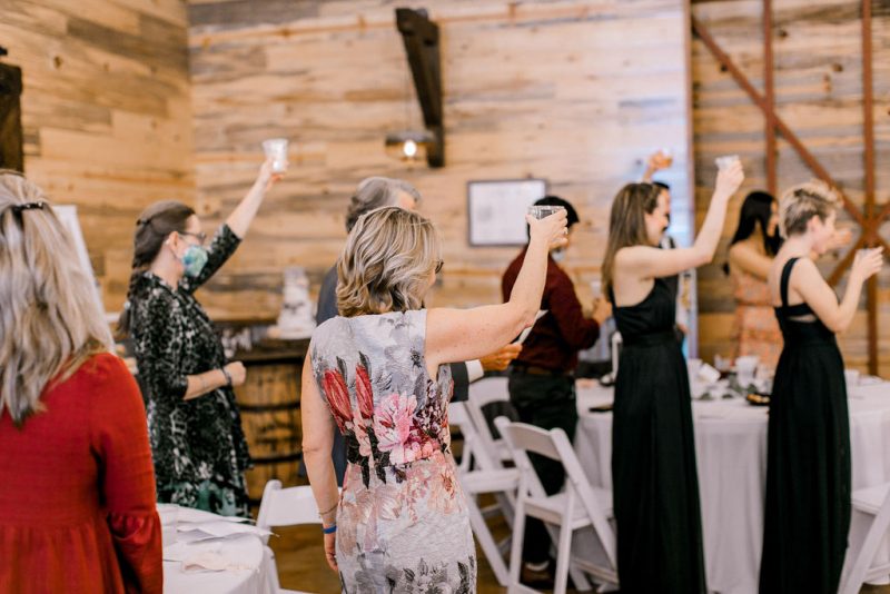 cheers to the newlyweds at silver spur resort