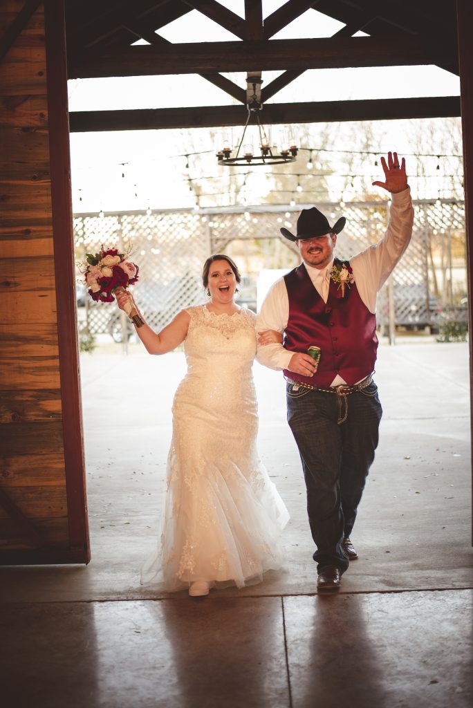 Bride and groom introductions at silver spur resort
