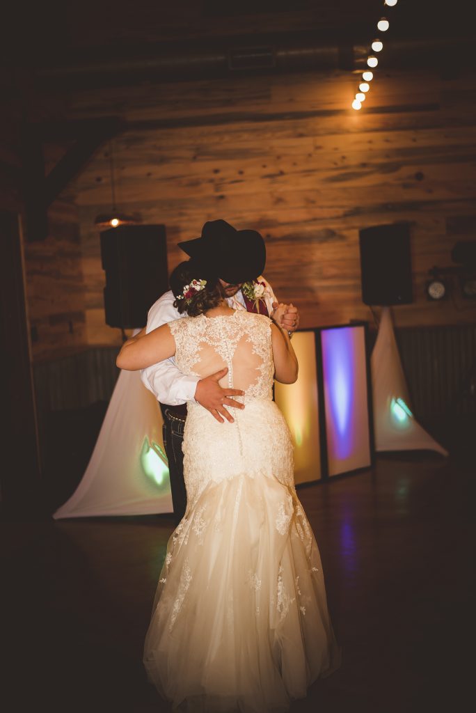 first dance as newlyweds at silver spur resort