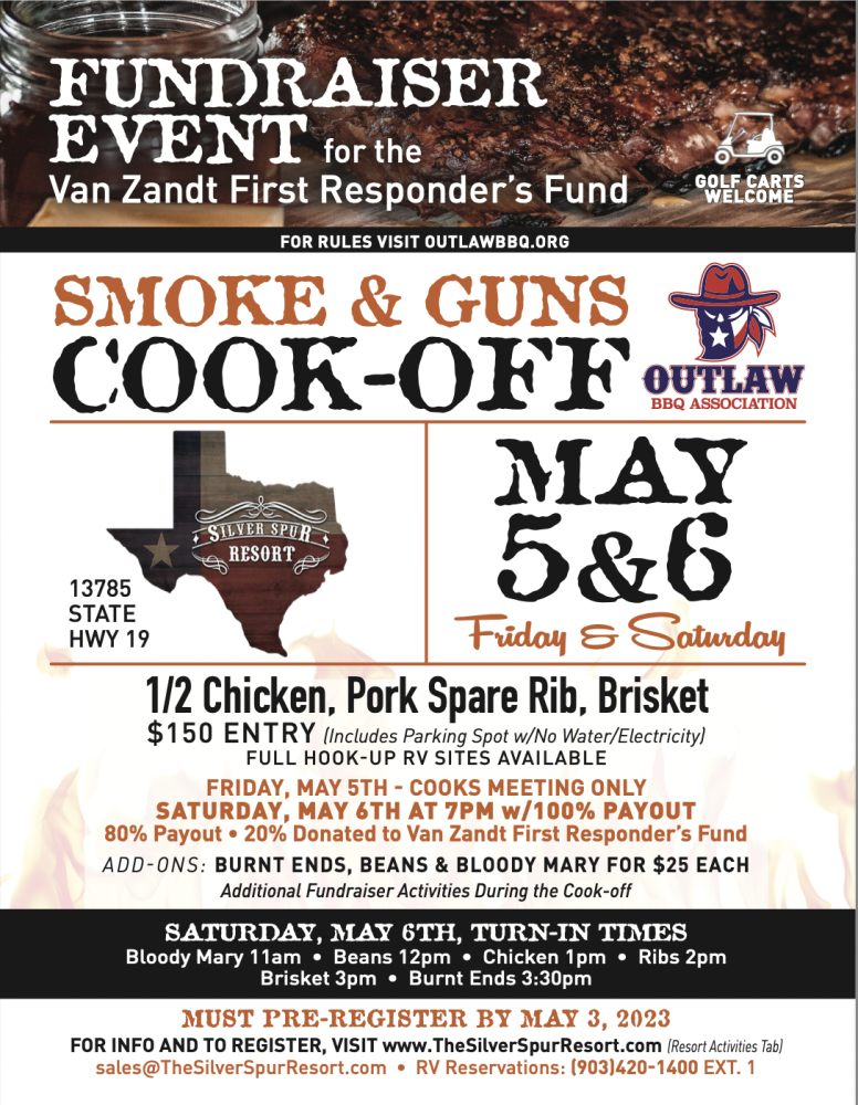 Smoke & Guns Cook-Off May 5th & 6th at Silver Spur Resort