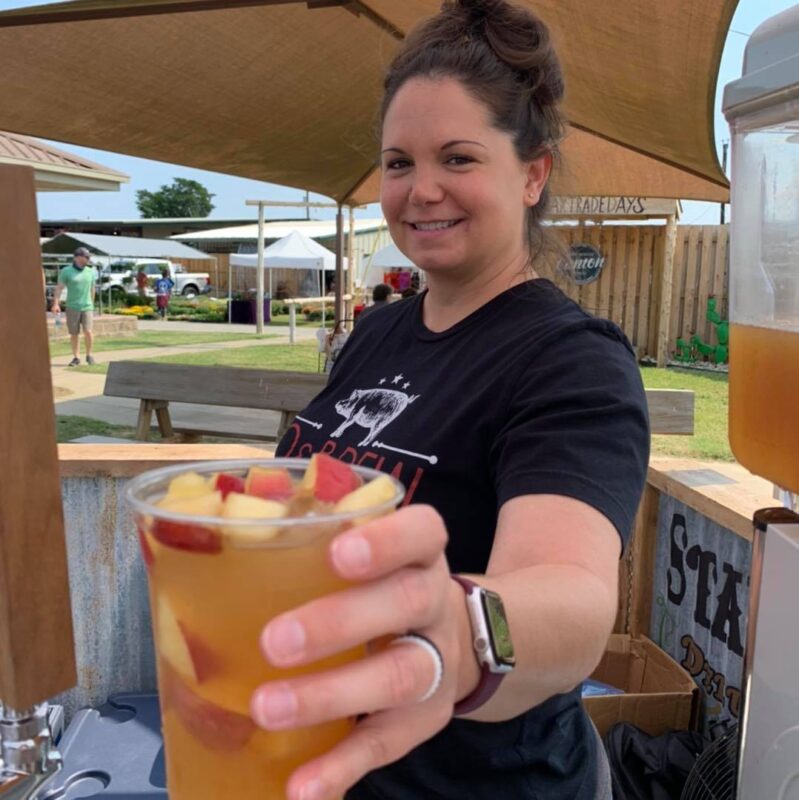 Q & Brew serving sangria at First Monday Trade Days