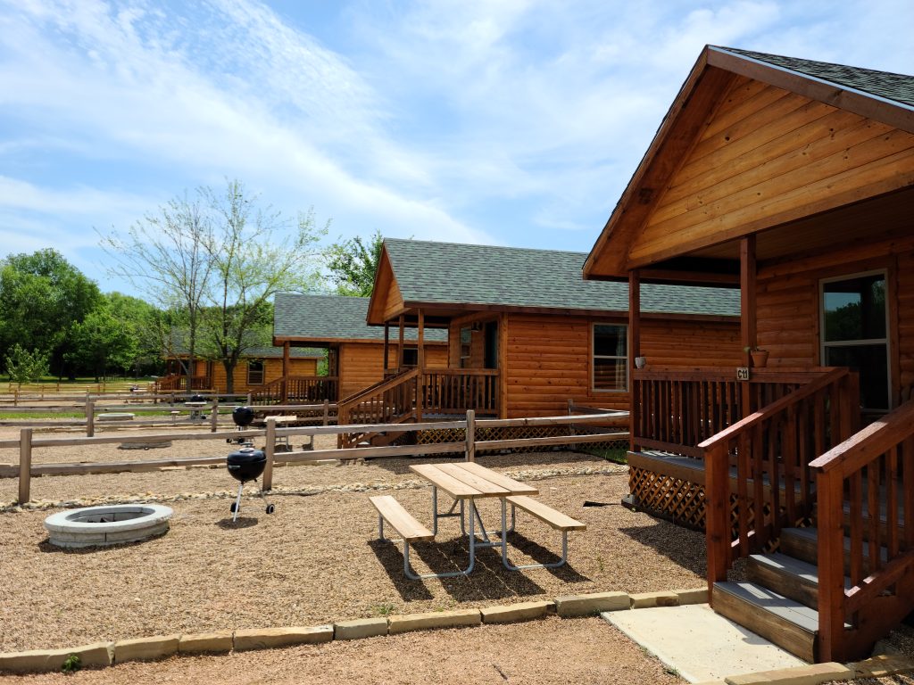 camping cabins at Silver Spur Resort in Canton, Texas 