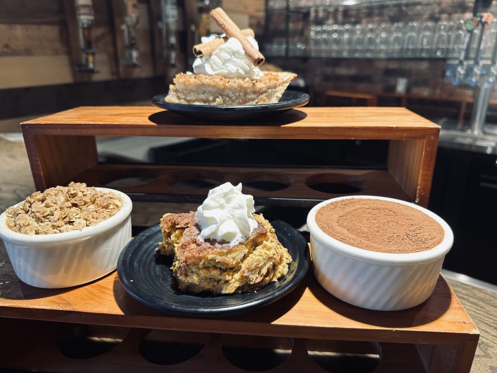 homemade desserts at the Q & Brew 